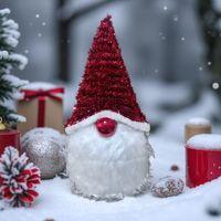 VIP YÜKSEK KALİTE YILBAŞI NOEL ŞANS CÜCESİ DEKORU PARLAK METALİK YILBAŞI VİTRİN DEKORLARI 41X18 CM