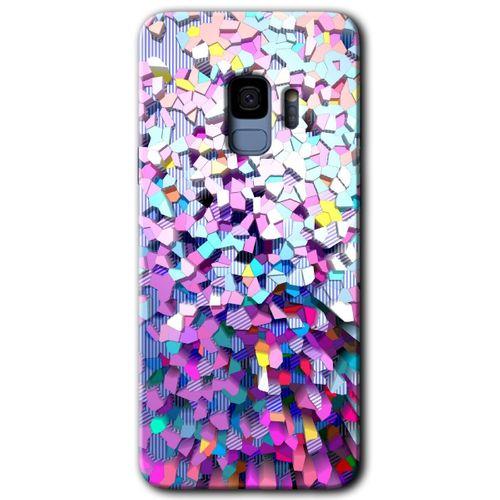 Galaxy S9 Kılıf HD Desen Baskılı Arka Kapak - Mosaic Fragments Colorfull + Kırılmaz Cam