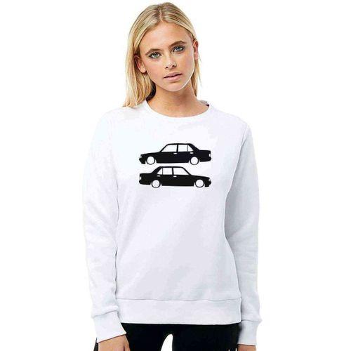 Şahin Baskılı Beyaz Kadın Sweatshirt