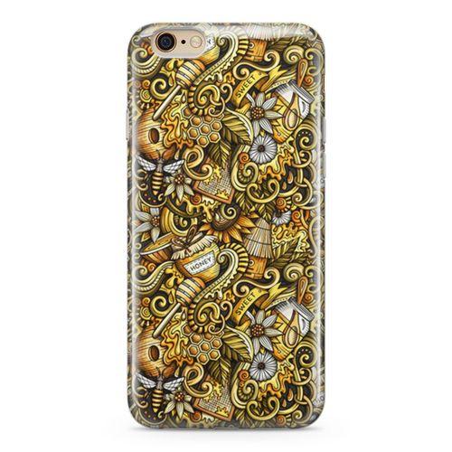 Apple iPhone 6 6s Kılıf Honey Doodle Arka Kapak Koruma Desenli Full Koruyucu