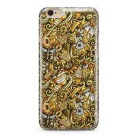 Apple iPhone 6 6s Kılıf Honey Doodle Arka Kapak Koruma Desenli Full Koruyucu