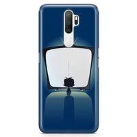 Oppo A5 2020 Kılıf Led Tv Retro Arka Kapak Koruma Desenli Full Koruyucu