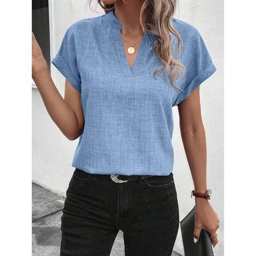 Kadın Kısa Kollu Hakim Yaka Sofya Bluz