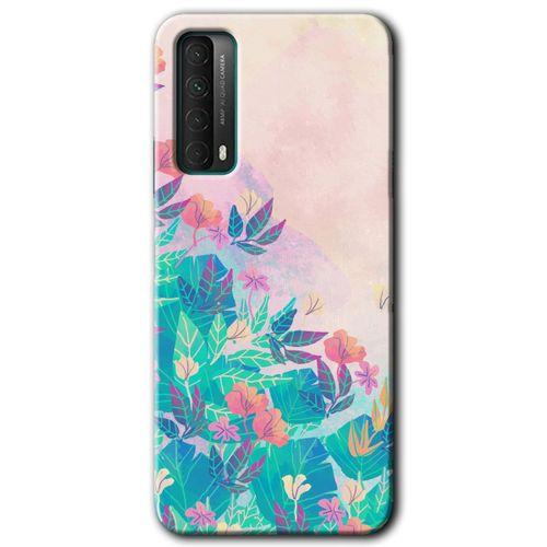 Huawei P Smart 2021 HD Baskılı Kılıf + 9D Tam Ekran Koruyucu - Çizim Yapraklar