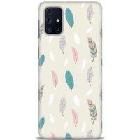 Samsung Galaxy M31S Kılıf HD Baskılı Kılıf - Tüyler + Tam Ekran Koruyucu
