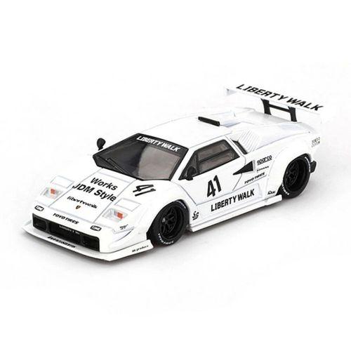 Eğitici Çocuk Mini GT 1/64 Lamborghini Countach LB-WORKS White 2024 Tokyo Auto Salon - Blister Paket