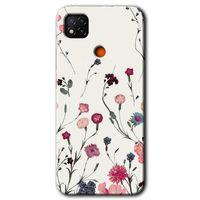 Xiaomi Redmi 9c Kılıf Kapak - Mat Çiçek +Hayalet Ekran Yandan Gözükmez