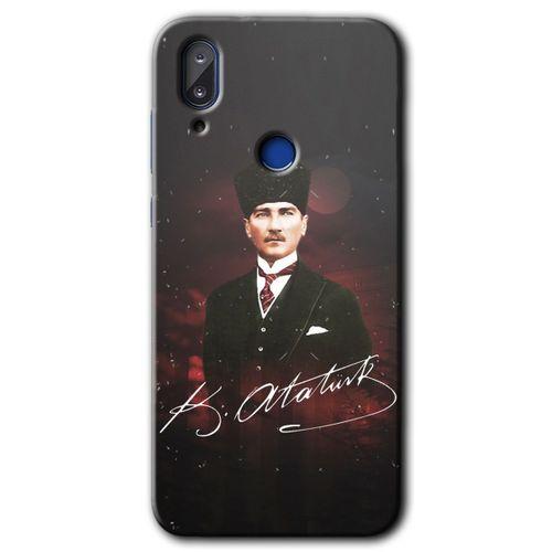 Potkal Hediye Fabrikası Vestel E5 Kılıf HD Desen Baskılı Arka Kapak - Kemal Atatürk