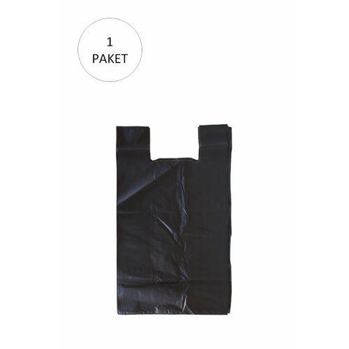 Siyah Hışır Atlet Poşet Mini Boy 22x31 cm 1 Paket Takriben 500 Adet