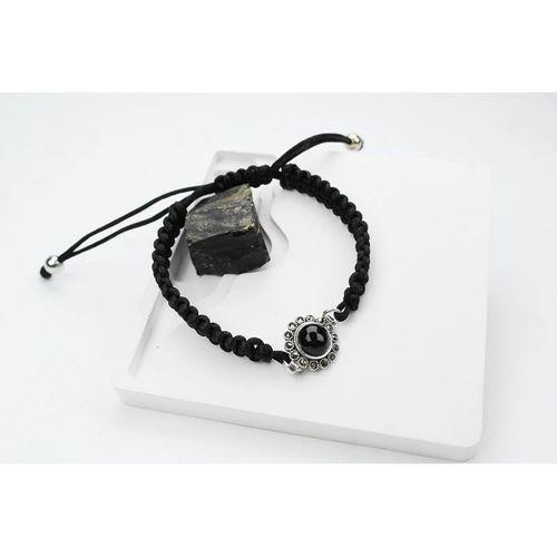 GONCA  OLTU TAŞI GÜMÜŞ ÇERÇEVE  AYARLANABİLİR  BİLEKLİK