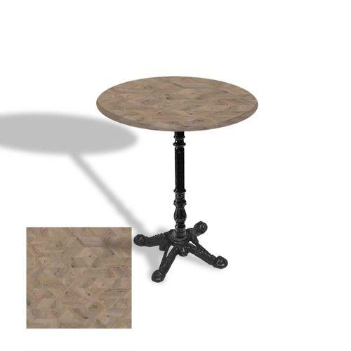 Dockers Çipa 1004 Döküm Ayak Yuvarlak Masa Çap 90cm - (Werzalit, Wermodin ve Allzalit Tabla) - Edgy Wood