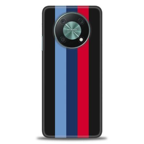 Huawei Nova Y90 Kılıf HD Baskılı Kılıf - Bordo Çubuk + Tam Ekran Koruyucu