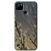 BeRa Aksesuar Realme C21 Kılıf Baskılı Kapak - Branches Flowers +Tam Kaplayan Mat Seramik