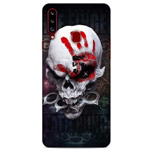 Samsung Galaxy A20s Uyumlu Kılıf Motorsiklet (27) Tasarımlı Kılıf Kurukafa