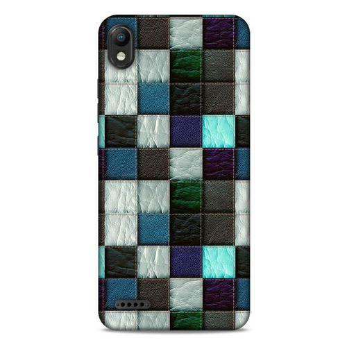LG K20 2019 Kılıf Patchwork (46) Core Armor Kılıf Gri Cam Göbeği