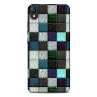 LG K20 2019 Kılıf Patchwork (46) Core Armor Kılıf Gri Cam Göbeği
