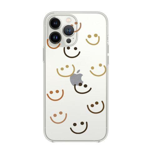 iPhone 14 Pro Max Uyumlu Smile Desenli Şeffaf Silikonlu Telefon Kılıfı