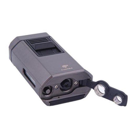 4 Jet Torch Masa Tipi Puro Çakmağı Gri