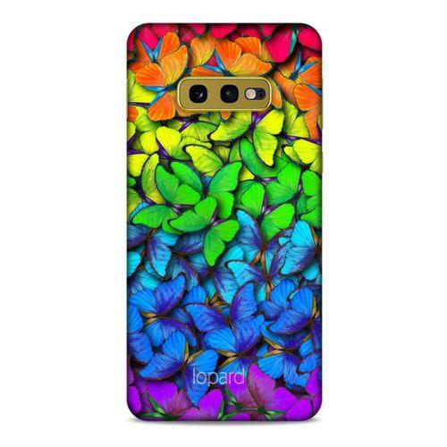 Samsung Galaxy S10e Kılıf Kelebek Etkisi (4) Koruma Kılıfı Yeşil Kırmızı