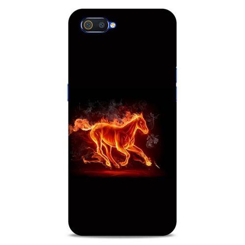 Lopard Oppo Realme C2 Uyumlu Kılıf FireX (28) Arka Kapak Ateşli At