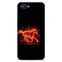 Lopard Oppo Realme C2 Uyumlu Kılıf FireX (28) Arka Kapak Ateşli At