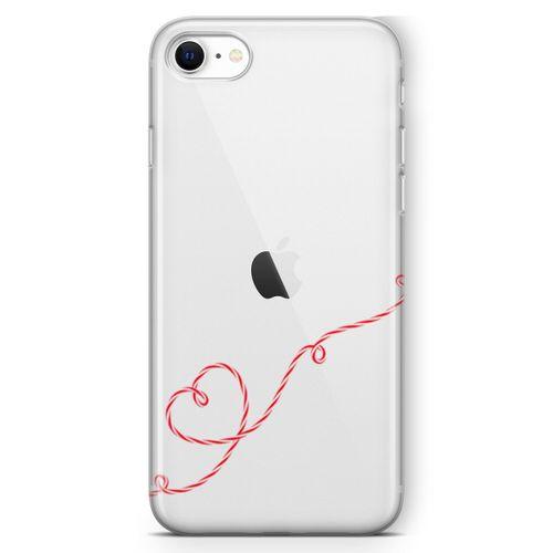 Apple iPhone SE 2020 Kılıf Şeker Kalp Arka Kapak Koruma Desenli Full Koruyucu
