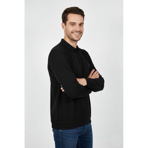 Erkek Polo Yaka Cepli Selanik Sweatshirt Regular Kalıp BGL-ST04923
