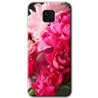 MRCİLETİSİM Xiaomi Redmi Note 9 Pro Kılıf Baskılı Kapak - Kırmızı Beyaz Gül + 5D Tam Kaplayan Cam