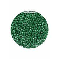 Koyu Yeşil Renk 4 mm Yaklaşık 660 adet / 60 gram Cam Boncuk Oya Yazma Bileklik ve Kolye