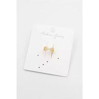 Taşlı Kıkırdak Küpe - Altın