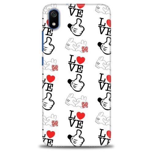 Xiaomi Redmi 7A Kılıf HD Baskılı Kılıf - Love Mickey + Tam Ekran Koruyucu