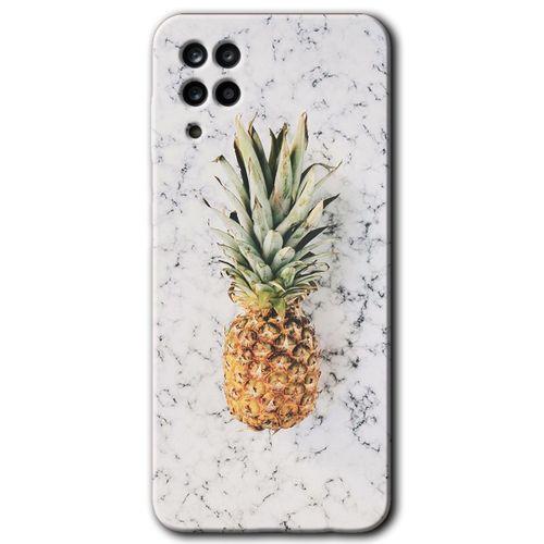 Potkal Hediye Fabrikası Samsung Galaxy M12 HD Baskılı Kılıf + 9D Tam Ekran Koruyucu - Ananas