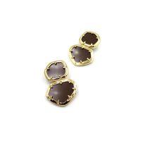 Kalp Küpe - Kahverengi