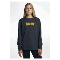 Thrasher Magazine Baskılı Füme Antrasit Kadın Sweatshirt