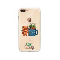 iPhone 7 Plus Wild Camping Tasarımlı Premium Şeffaf Silikon Kılıf
