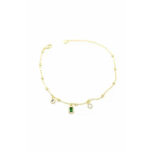 Renkli Taşlı Halhal - Yeşil