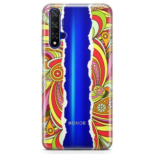 Honor View 20 Kılıf Şal Fular Arka Kapak Koruma Desenli Full Koruyucu