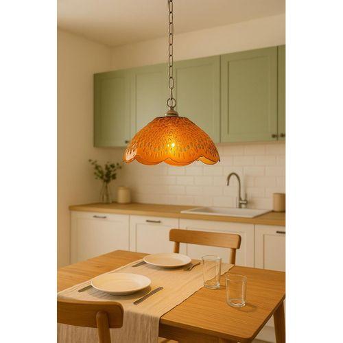 Bal Rengi Akrilik Avize Modern Dekoratif Aydınlatma 35x35x12 cm