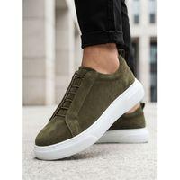 BA0581 Erkek Sneaker Günlük Casual Spor Ayakkabı Haki Beyaz Taban