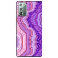 Mermer Desenli (46) Tema Core Armor Kılıf Lavanta Samsung Galaxy Note 20 Kılıf