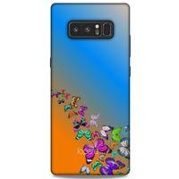 Samsung Galaxy Note 8 Kılıf Kelebek Etkisi (50) Shockproof Kılıf Bordo Pembe