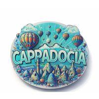 Kapadokya Temalı Ahşap Buzdolabı Magneti Model 6