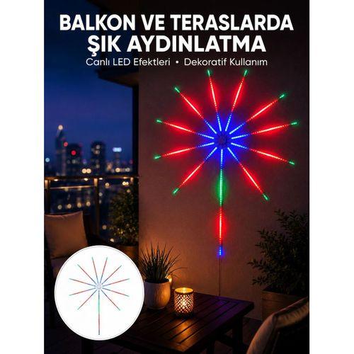Uygulama Destekli Rgb Led Havai Fişek Duvar Aydınlatması Yeni Nesil