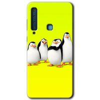 Galaxy A9 2018 Kılıf HD Desen Baskılı Arka Kapak - Penguenler + Kırılmaz Cam