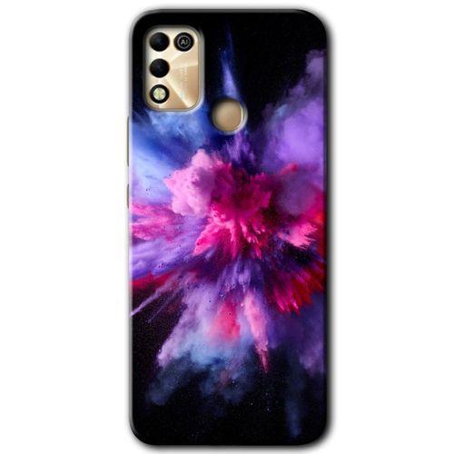 İnfinix Hot 11 Play Kılıf HD Desen Baskılı Arka Kapak - Color Splash Purple