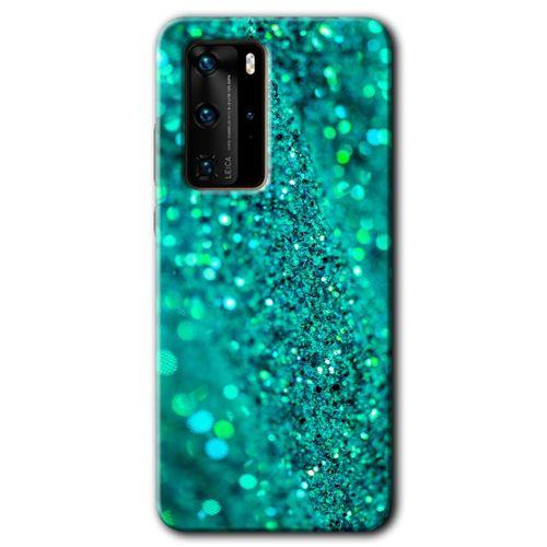 Huawei P40 Pro Kılıf HD Desen Baskılı Arka Kapak + Temperli Cam - Diamonds