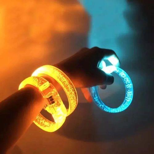 Turuncu Led Işıklı Baskı Yapılabilen Pilli Bileklik Bilezik