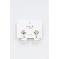 İncili Taşlı Küpe - Gümüş