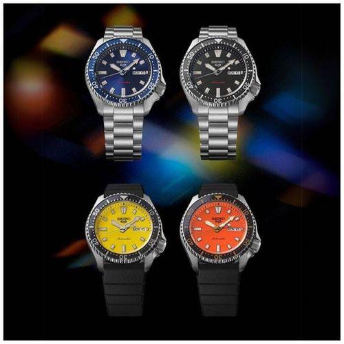 Seiko SRPL89K Otomatik Silikon Siyah Turuncu Kadran 10 ATM 43 mm Erkek Kol Sati