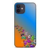 Apple iPhone 12 Kılıf Kelebek Etkisi (50) Shockproof Kılıf Bordo Pembe